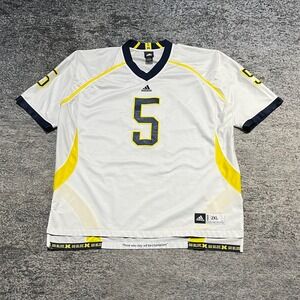 Vintage Michigan Wolverines Adidas #5 Football Jersey Mens‎ XXL White Away
